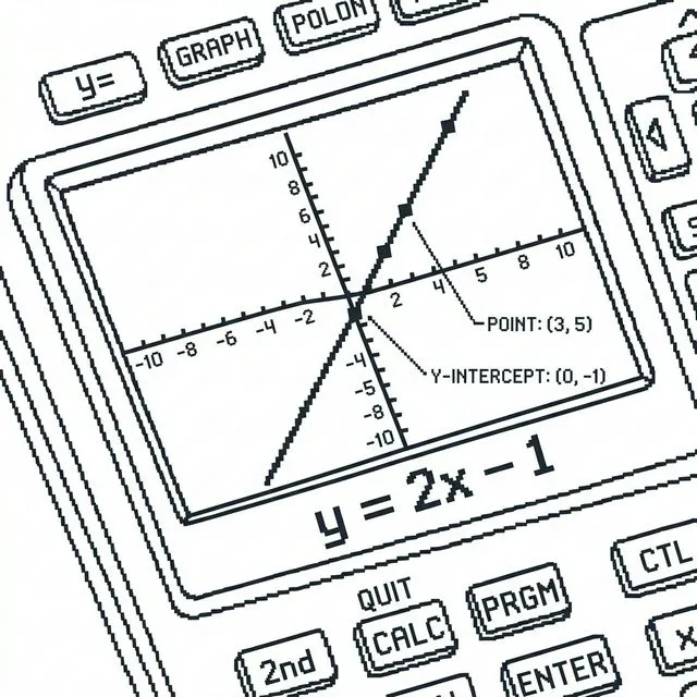 Dark pixel graph drawn completely on the TI-84 screen